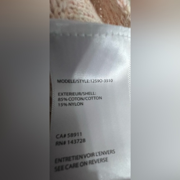 Tribal-Pastel 3/4 Sleeve Split Neck Sweater-Size:Medium - Picture 8 of 10